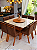 CONJUNTO MESA MARK QUADRADA 130X130 + 8 CADEIRAS MARK 32 MARROM + PRATO GIRATORIO - Imagem 2
