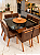 CONJUNTO MESA MARK QUADRADA 130X130 + 8 CADEIRAS MARK 32 MARROM + PRATO GIRATORIO - Imagem 1