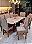 CONJUNTO MESA MARK 180X090 + 8 CADEIRAS MARK MODELO 18 CINZA - Imagem 1