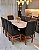 CONJUNTO MESA MARK 180X090 + 8 CADEIRAS MARK MODELO 18 MARROM - Imagem 3