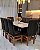CONJUNTO MESA MARK 180X090 + 8 CADEIRAS MARK MODELO 18 MARROM - Imagem 5