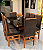 CONJUNTO MESA MARK 180X090 + 8 CADEIRAS MARK MODELO 18 MARROM - Imagem 4