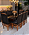 CONJUNTO MESA MARK 180X090 + 8 CADEIRAS MARK MODELO 18 MARROM - Imagem 2