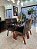 CONJUNTO MESA MARK 120X090 NOGUEIRA + 4 CADEIRAS MARK MODELO 25 MARROM - Imagem 2