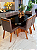 CONJUNTO MESA MARK 160X090 + 6 CADEIRAS MARK MODELO 32 CINZA - Imagem 2