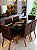 CONJUNTO MESA MARK 160X090 + 6 CADEIRAS MARK MODELO 32 MARROM - Imagem 1