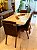 CONJUNTO MESA MARK 160X090 + 6 CADEIRAS MARK MODELO 32 MARROM - Imagem 2