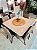 CONJUNTO MESA MARK 130X130 NOGUEIRA + 6 CADEIRAS MODELO 25 CINZA + PRATO GIRATÓRIO - Imagem 3
