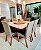 CONJUNTO MESA MARK 130X130 NOGUEIRA + 6 CADEIRAS MODELO 25 CINZA + PRATO GIRATÓRIO - Imagem 5