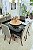 CONJUNTO MESA MARK 130X130 NOGUEIRA + 6 CADEIRAS MODELO 25 CINZA + PRATO GIRATÓRIO - Imagem 6