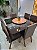 CONJUNTO MESA MARK 130X130 NOGUEIRA + 6 CADEIRAS MODELO 25 MARROM + PRATO GIRATÓRIO - Imagem 5