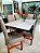 CONJUNTO MESA MARK 160X090 NOGUEIRA + 6 CADEIRAS MODELO 18 CINZA - Imagem 2