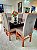 CONJUNTO MESA MARK 160X090 NOGUEIRA + 6 CADEIRAS MODELO 18 CINZA - Imagem 6