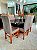 CONJUNTO MESA MARK 160X090 NOGUEIRA + 6 CADEIRAS MODELO 18 CINZA - Imagem 5