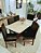 CONJUNTO MESA MARK 160X090 NOGUEIRA + 6 CADEIRAS MODELO 18 MARROM - Imagem 4