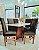 CONJUNTO MESA MARK 160X090 NOGUEIRA + 6 CADEIRAS MODELO 18 MARROM - Imagem 6