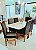 CONJUNTO MESA MARK 160X090 NOGUEIRA + 6 CADEIRAS MODELO 18 MARROM - Imagem 2