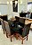 CONJUNTO MESA MARK 160X090 NOGUEIRA + 6 CADEIRAS MODELO 18 MARROM - Imagem 3