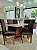 CONJUNTO MESA MARK 160X090 NOGUEIRA + 6 CADEIRAS MODELO 18 MARROM - Imagem 8