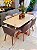 CONJUNTO MESA MARK 160X090 + 6 CADEIRAS MARK MODELO 30 CINZA - Imagem 1