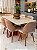 CONJUNTO MESA MARK 160X090 + 6 CADEIRAS MARK MODELO 30 CREME - Imagem 4