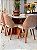 CONJUNTO MESA MARK 160X090 + 6 CADEIRAS MARK MODELO 30 CREME - Imagem 6