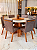 CONJUNTO MESA MARK REDONDA 130M + 6 CADEIRAS MARK MODELO 32 CINZA + PRATO GIRATORIO - Imagem 4