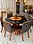 CONJUNTO MESA MARK REDONDA 130M + 6 CADEIRAS MARK MODELO 32 CINZA + PRATO GIRATORIO - Imagem 3