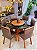 CONJUNTO MESA MARK REDONDA 130M + 6 CADEIRAS MARK MODELO 32 CINZA + PRATO GIRATORIO - Imagem 1