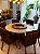 CONJUNTO MESA MARK REDONDA 130M + 6 CADEIRAS MARK MODELO 32 MARROM + PRATO GIRATORIO - Imagem 3