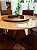 CONJUNTO MESA MARK REDONDA 130M + 6 CADEIRAS MARK MODELO 32 MARROM + PRATO GIRATORIO - Imagem 7