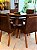CONJUNTO MESA MARK REDONDA 130M + 6 CADEIRAS MARK MODELO 32 MARROM + PRATO GIRATORIO - Imagem 6