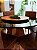 CONJUNTO MESA MARK REDONDA 130M + 6 CADEIRAS MARK MODELO 32 MARROM + PRATO GIRATORIO - Imagem 8