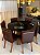 CONJUNTO MESA MARK REDONDA 130M + 6 CADEIRAS MARK MODELO 32 MARROM + PRATO GIRATORIO - Imagem 4