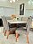 CONJUNTO MESA MARK 160X090 NOGUEIRA + 6 CADEIRAS MODELO 25 CINZA - Imagem 3