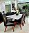 CONJUNTO MESA MARK 160X090 NOGUEIRA + 6 CADEIRAS MODELO 25 MARROM - Imagem 1