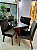 CONJUNTO MESA MARK 160X090 NOGUEIRA + 6 CADEIRAS MODELO 25 MARROM - Imagem 8