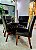 CONJUNTO MESA MARK 160X090 NOGUEIRA + 6 CADEIRAS MODELO 25 MARROM - Imagem 6