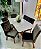 CONJUNTO MESA MARK 160X090 NOGUEIRA + 6 CADEIRAS MODELO 25 MARROM - Imagem 3