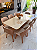 CONJUNTO MESA MARK 180X090 + 8 CADEIRAS MARK MODELO 30 CREME - Imagem 4