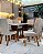CONJUNTO MESA MARK 180X090 + 8 CADEIRAS MARK MODELO 25 CINZA - Imagem 3