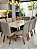 CONJUNTO MESA MARK 180X090 + 8 CADEIRAS MARK MODELO 25 CINZA - Imagem 1