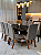 CONJUNTO MESA MARK 180X090 + 8 CADEIRAS MARK MODELO 25 CINZA - Imagem 2