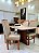CONJUNTO MESA MARK 120X090 NOGUEIRA + 4 CADEIRAS MARK MODELO 19 PALHA - Imagem 3