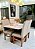CONJUNTO MESA MARK 120X090 NOGUEIRA + 4 CADEIRAS MARK MODELO 19 PALHA - Imagem 1