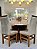 CONJUNTO MESA MARK 120X090 NOGUEIRA + 4 CADEIRAS MARK MODELO 19 PALHA - Imagem 6
