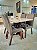 CONJUNTO MESA MARK 120X090 NOGUEIRA + 4 CADEIRAS MARK MODELO 25 CINZA - Imagem 3