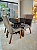 CONJUNTO MESA MARK 120X090 NOGUEIRA + 4 CADEIRAS MARK MODELO 25 CINZA - Imagem 4