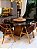 CONJUNTO MESA MARK 130X130 + 6 CADEIRAS AGATHA MARROM + PRATO GIRATÓRIO - Imagem 5
