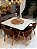 CONJUNTO MESA MARK 130X130 + 6 CADEIRAS AGATHA MARROM + PRATO GIRATÓRIO - Imagem 2